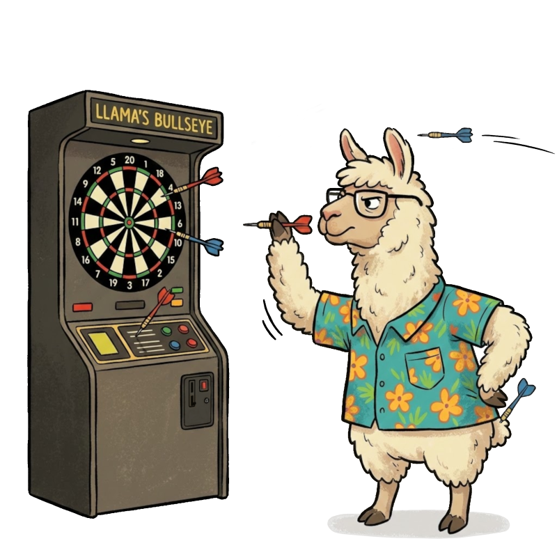 Llama's bullseye